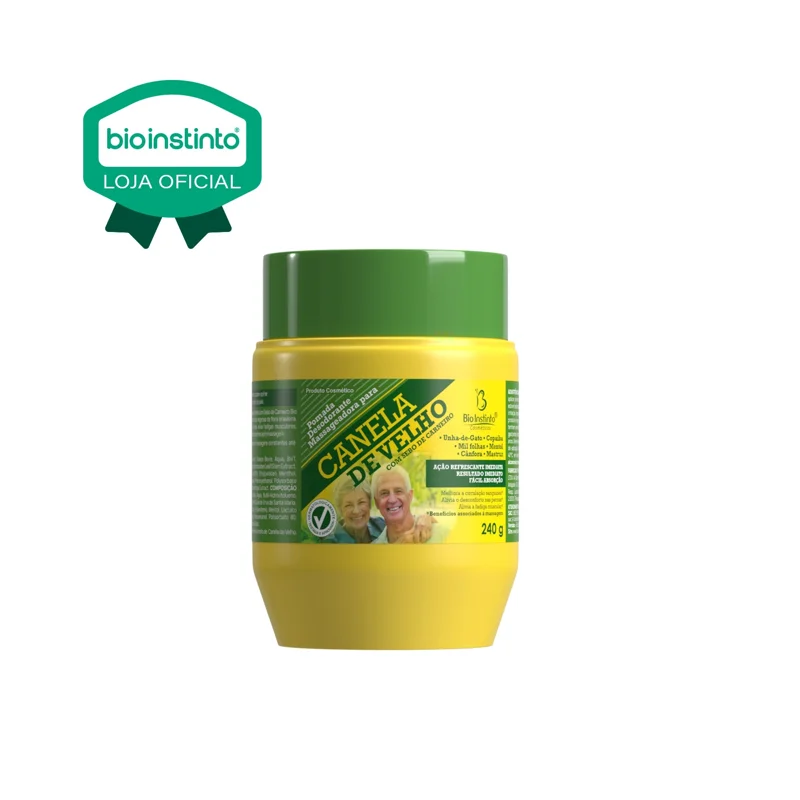 Pomada Desodorante Massageadora Para Canela De Velho Com Sebo De Carneiro 240g Bio Instinto