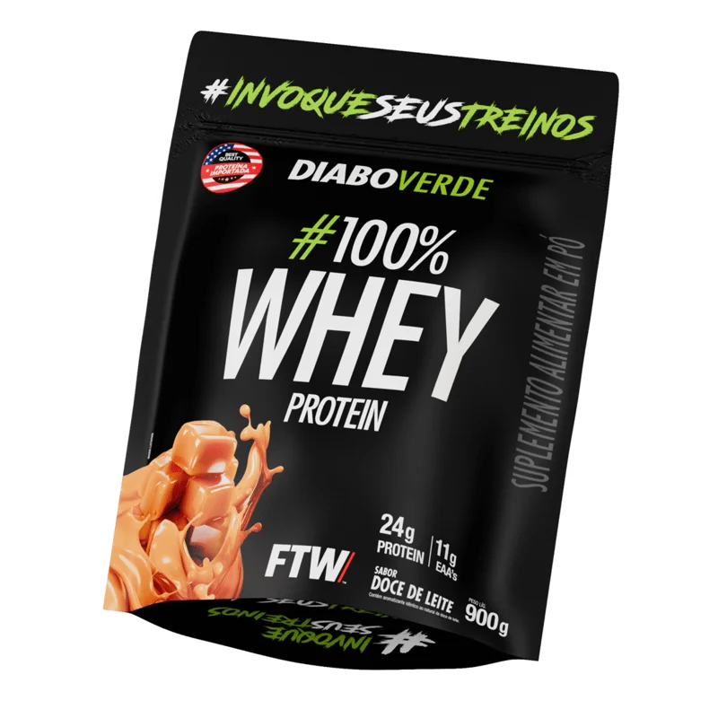 Whey Diabo Verde Refil 900g Doce De Leite FTW