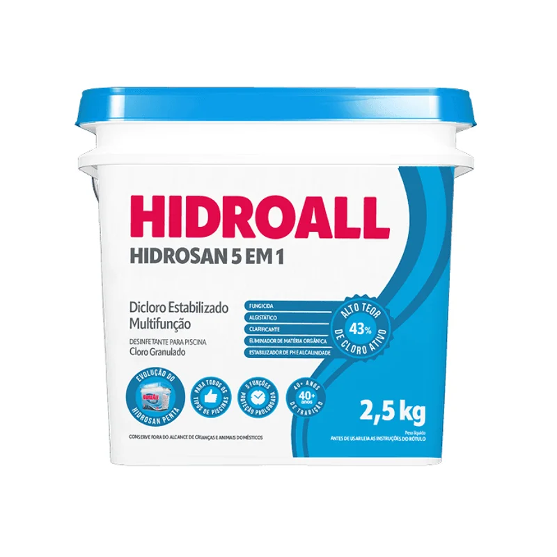 Hidrosan 5 em 1 Hidroall balde 2,5kg