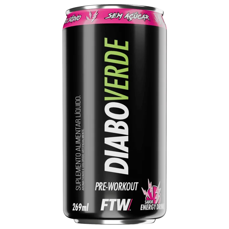 Diabo Verde Pré-Treino Lata Energy Drink 269ml