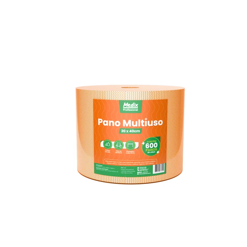 Rolo De Pano Laranja 35 g 20 Cm X 240 M c/ 600 Medix