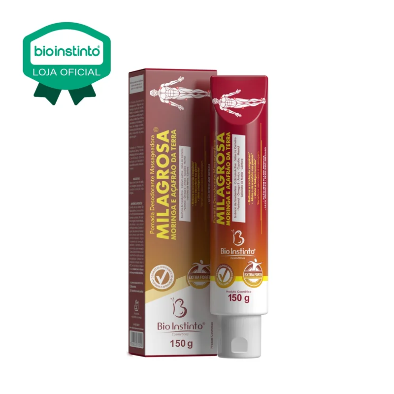 Pomada Desodorante Massageadora Milagrosa Com Moringa E Acafrao Da Terra 150g Bio Instinto