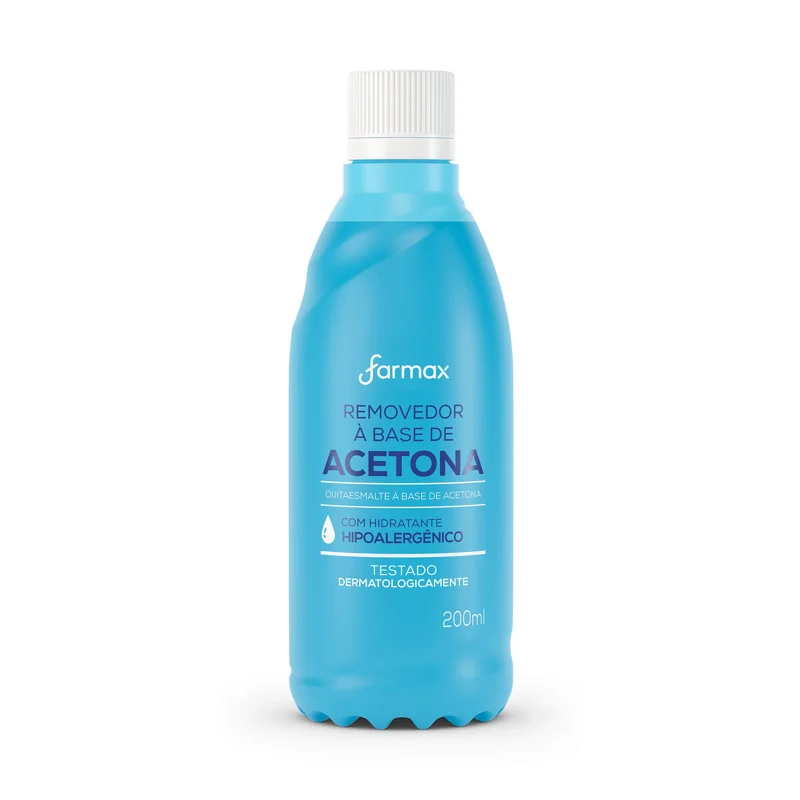 Removedor De Esmalte c/ Acetona 200ml Farmax