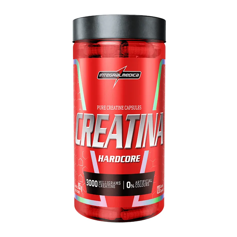 Creatina 100% Pura Hardcore 120 Cápsulas