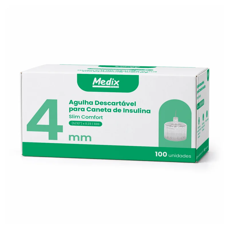 Agulha P/ Caneta De Insulina 32G 4mm Verde Medix