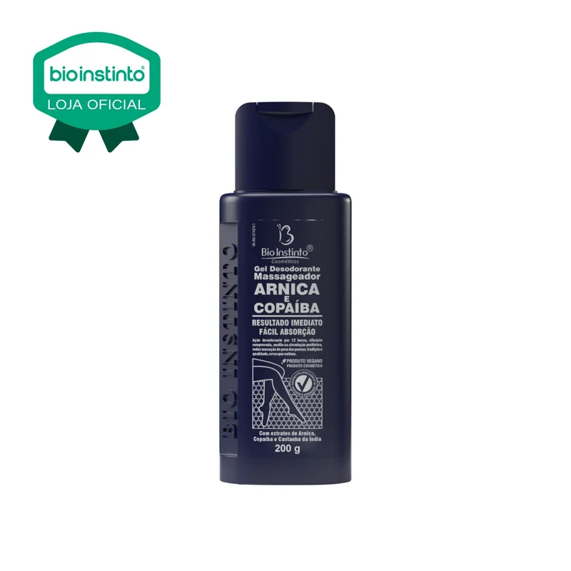 Gel Desodorante Massageador Arnica e Copaíba 200g Bio Instinto