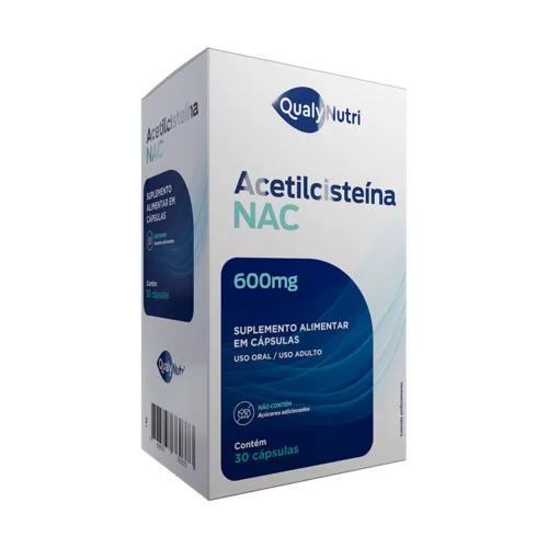 Acetilcisteína NAC 600mg 30 Cápsulas