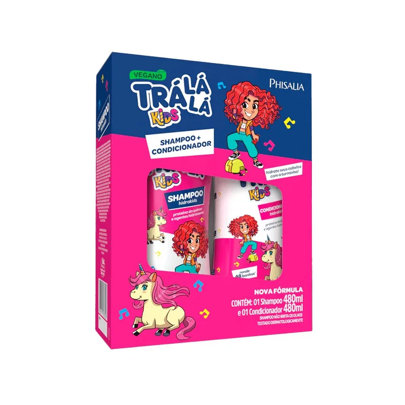 Kit Shampoo E Condicionador Tralala Musical 480ml Tra La La Kids