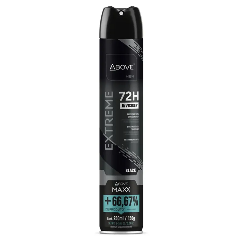 Desodorante Above Maxx Extreme Black 250ml - Baston